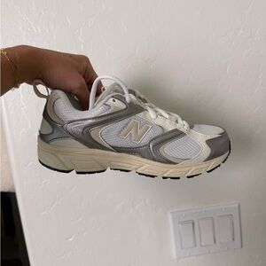 408 New Balance White and Gray Sneakers